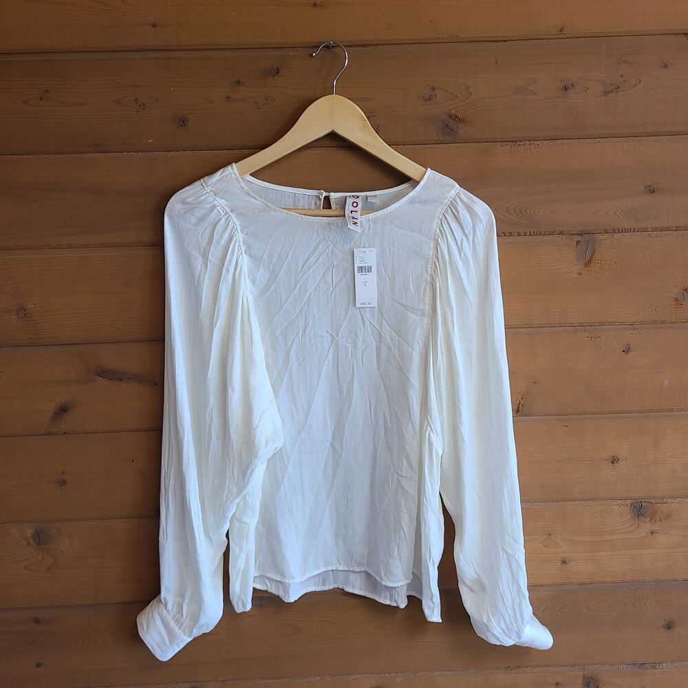 Anthropologie Dolan Top Poet Blouse Left Coast Hewson Ivory NWT Small Boho Shirt - Picture 2 of 7